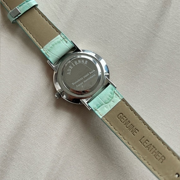 💜3/$15 adrienne CRYSTAL TURQUOISE QUARTZ WRIST WATCH - Picture 3 of 8